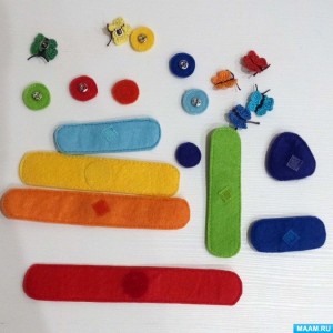 Фетровый планшет «Пирамидка» для знакомства с цветами радуги для детей 2–6 лет