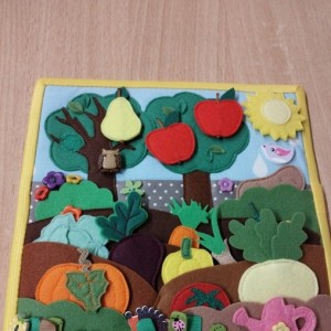 Дидактическая игра-панно «Наш веселый сад-огород» для воспитанников 2–3 лет