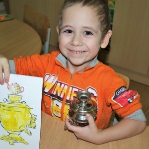 Использование пуантилизма в работе с детьми младшего дошкольного возраста. Рисование «Самовар для Мухи-Цокотухи»