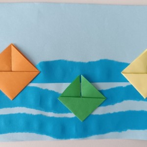 Мастер-класс по аппликации в технике оригами «Плыви, плыви, кораблик»