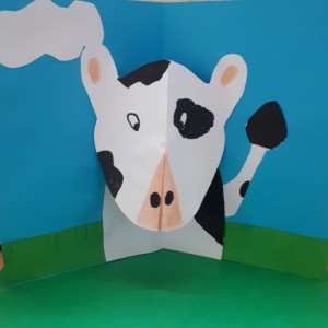 Мастер-класс для старших дошкольников по изготовлению 3D открытки «Пейте, дети, молоко»