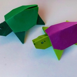 Мастер-класс по оригами «Прыгающая черепашка» для старших дошкольников