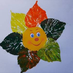 Конспект НОД по рисованию отпечатком листа «Осеннее настроение»
