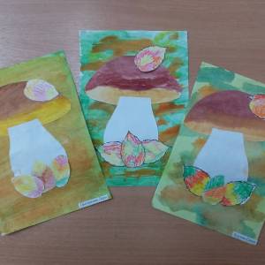 Мастер-класс по рисованию с элементами аппликации «Осенний грибок»