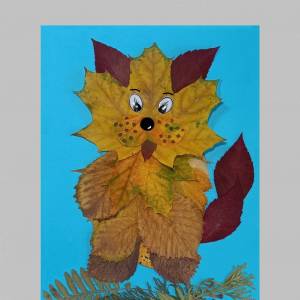 Мастер-класс по изготовлению из осенних листьев деревьев и кустарников портрета домашнего любимца «Пёс»