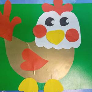 Детский мастер-класс по плоскостной аппликации «Голосистый петушок, красно-алый гребешок» для старших дошкольников