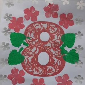 Конспект НОД по рисованию «Открытка с цветами» в технике «отпечаток штампа из пеноплекса»