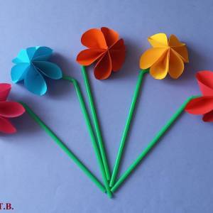 Мастер-класс «Объемные цветы» из цветной бумаги к 8 Марта