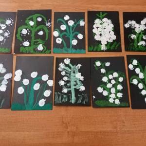 Фотоотчёт «Весенняя прогулка, или Как мы рисовали ландыши»