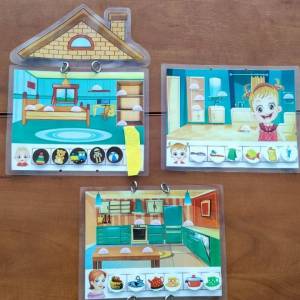 Дидактическое пособие на липучках по формированию трудовых навыков у дошкольников «Милый дом»