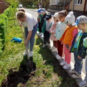 Акция «Посади дерево» к празднику 9 Мая во второй младшей группе. Фотоотчет