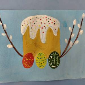 Мастер-класс по рисованию в подготовительной группе «Пасхальная открытка»