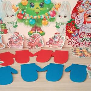 «Варежки для Деда Мороза». Аппликация в группе раннего возраста