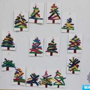 Фотоотчёт о занятии по аппликации «Ёлок дружный хоровод»