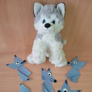 Детский мастер-класс по оригами «Серый волк» для младшего дошкольного возраста