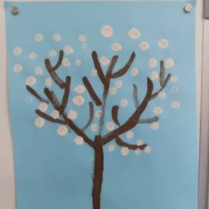 «Деревья зимой». Конспект занятия по нетрадиционному рисованию для средней группы