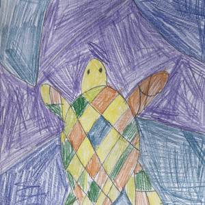 Мастер-класс по рисованию цветными карандашами в технике мозаики «Черепаха» для младших школьников